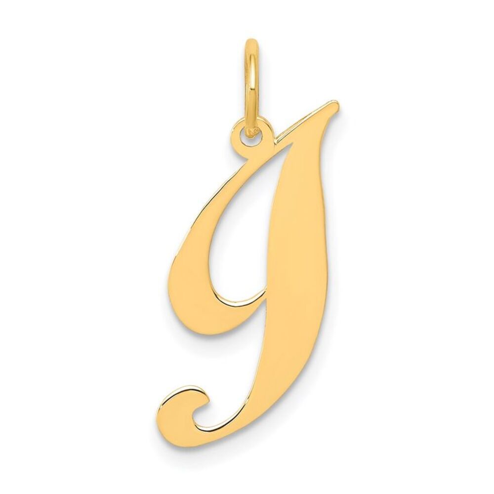 Kazi Luxury 14k Yellow Gold Small Fancy Script Le… - image 1